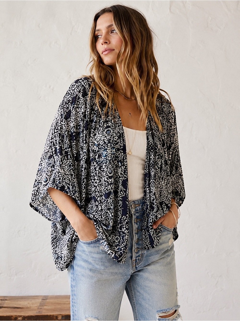 Maurice’s Lace‎ Detailed Kimono Cardigan
